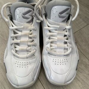 Jordan Kids White and Gray Sneakers